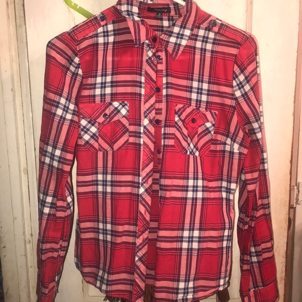 Button down flannel shirt